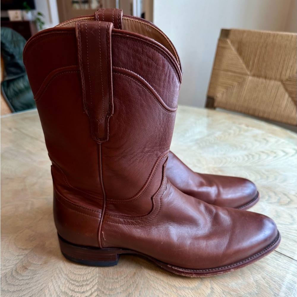 Tecovas Earl in Scotch, Goat Leather Western Boots